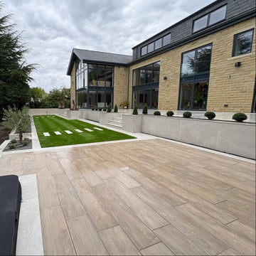 Alps Oak Wood Effect Outdoor Porcelain Paving Slabs - 1200x300x20mm