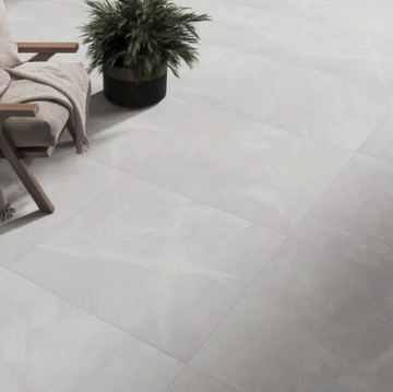 Amare White Matt Indoor Wall&Floor Porcelain Tile-600x600mm