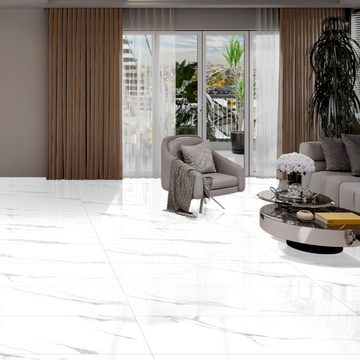 Bianca Statuario Polished Indoor Wall&Floor Porcelain Tile-1200x600mm