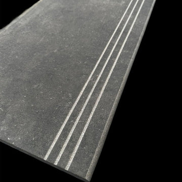 Cemento Black Bullnose Full Coping Steps 1200x300x20 mm