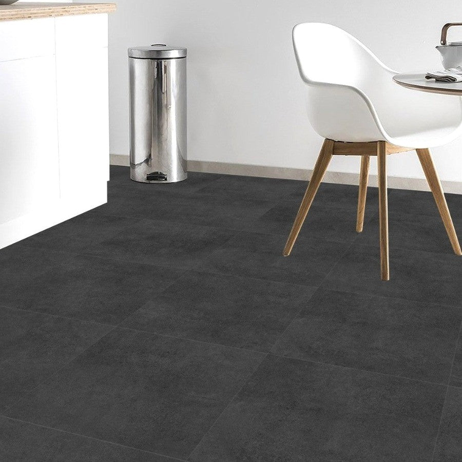 Cemento Black Matt Indoor Wall&Floor Porcelain Tile - 600x600mm