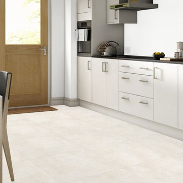 Cemento Ivory Matt Indoor Wall&Floor Porcelain Tile - 600x600mm