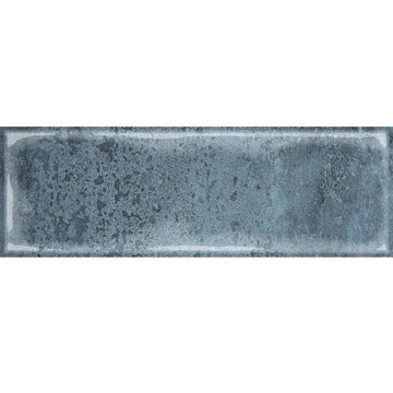 Como Blue Gloss Bumpy Wall Tile 300x100mm