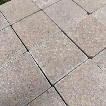 Dijon Pearl Tumbled Limestone Cobbles 100x100mm