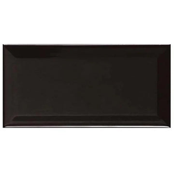 Glossy Black Metro Wall Tile 200x100mm