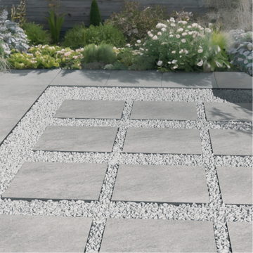 Hardstone Grey Outdoor Porcelain Paving Slabs - 900x600x20 mm