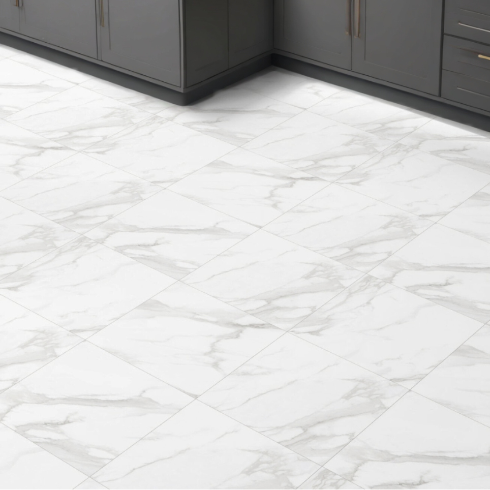 Mercury White Matt Wall&Floor Porcelain Tile - 600x600mm