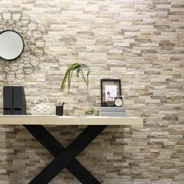 Orlando Beige Split Face Wall Cladding Tile 80x442 mm
