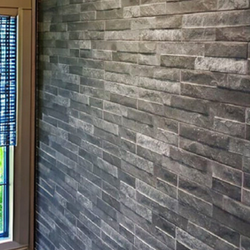 Orlando Black Split Face Wall Cladding Tile 80x442 mm