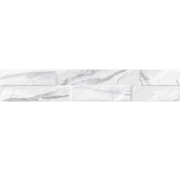Orlando Marble Carrara Split Face Wall Cladding Tile 80x442 mm