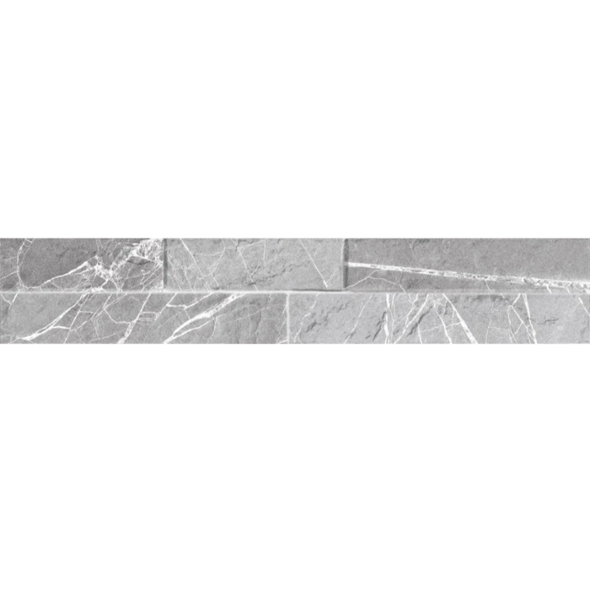 Orlando Marble Grey Split Face Wall Cladding Tile 80x442 mm