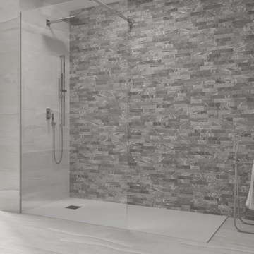 Orlando Marble Grey Split Face Wall Cladding Tile 80x442 mm