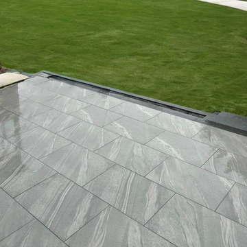 Pompei Grey Outdoor Porcelain Paving Slabs - 900x600x20 mm