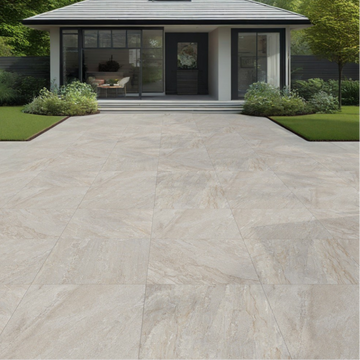 Quarzite Beige Outdoor Porcelain Paving Slabs - 600x600x20 mm