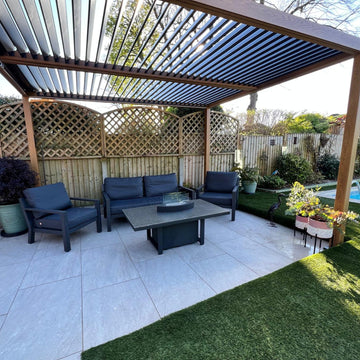Quarzite Beige Outdoor Porcelain Paving Slabs - 900x600x20 mm
