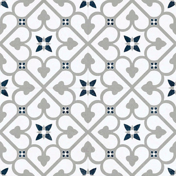 Rustic Grey Patterned Decor Porcelain Tile - 450x450mm