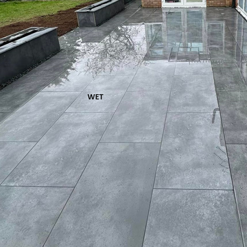 Saturnia Anthracite Outdoor Porcelain Paving Slabs - 800x800x20