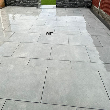Saturnia Grey Outdoor Porcelain Paving Slabs - 800x800x20