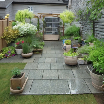 Silver Grey Granite Paving Slabs - 600x600mm