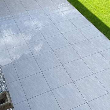 Tasos Gris Outdoor Porcelain Paving Slabs - 600x600x20 mm