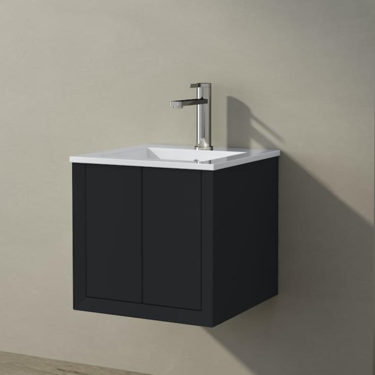 Verona Matt Black Cloakroom Vanity - 400mm