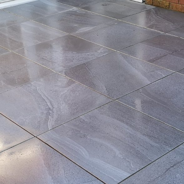 Atlantis Anthracite Outdoor Porcelain Paving Slabs - 600x600x20mm