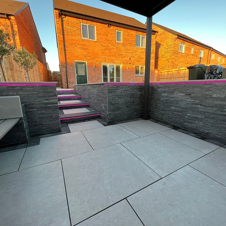 Ferro Light Grey Outdoor Porcelain Paving Slabs - 800x800x20 mm