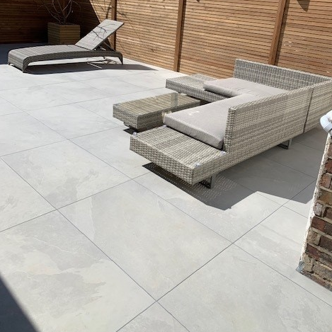 Nova Gris Outdoor Porcelain Paving Slabs - 900x600x20 mm