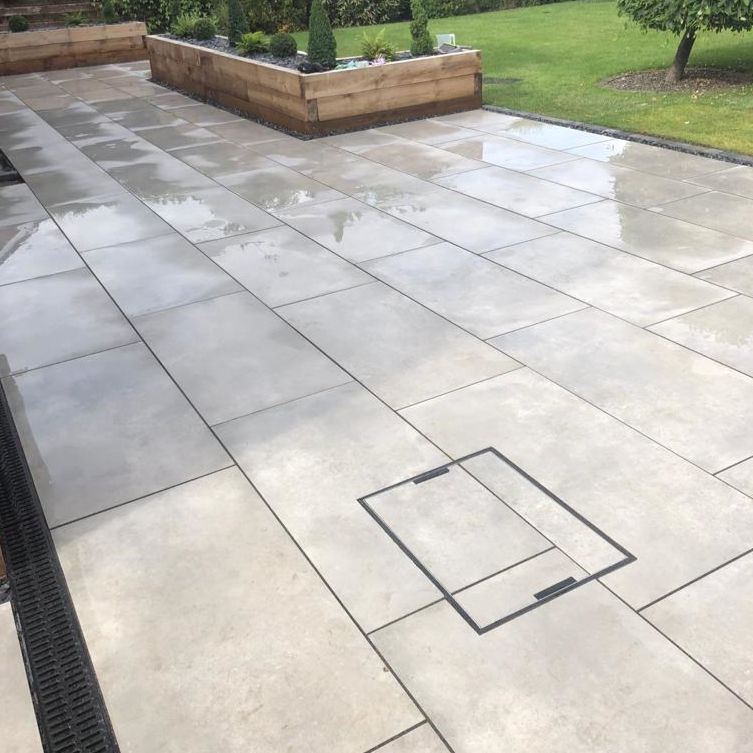 Padova Ice Grey Bullnose Full Coping Steps 1200x300x20 mm