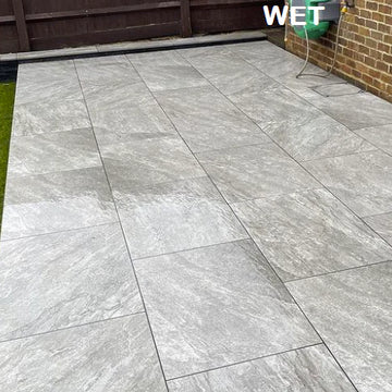 Quarzite Grey Driveway Porcelain Paving Slabs - 900x450x30mm