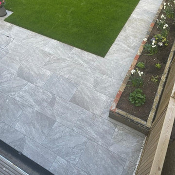 Quarzite Grey Driveway Porcelain Paving Slabs - 900x450x30mm