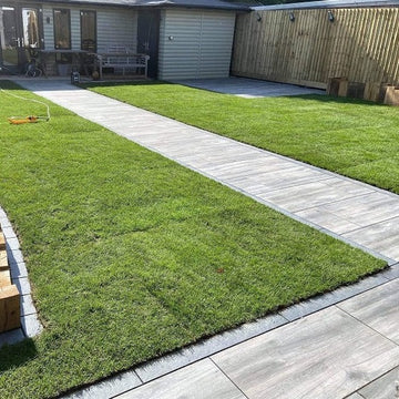 Samba Gris Wood Effect Outdoor Porcelain Paving Slabs - 900x450x20 mm