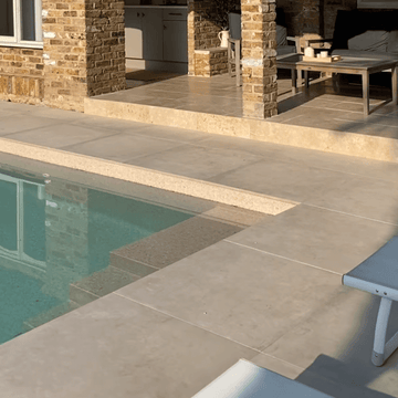 Smoky Ivory Outdoor Porcelain Paving Slabs - 800x800x20 mm