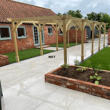 Smoky Ivory Outdoor Porcelain Paving Slabs - 800x800x20 mm