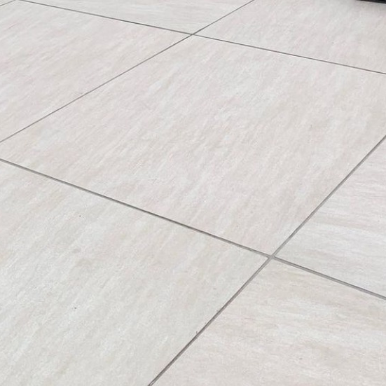 Tasos Cream Outdoor Porcelain Paving Slabs - 600x600x20 mm