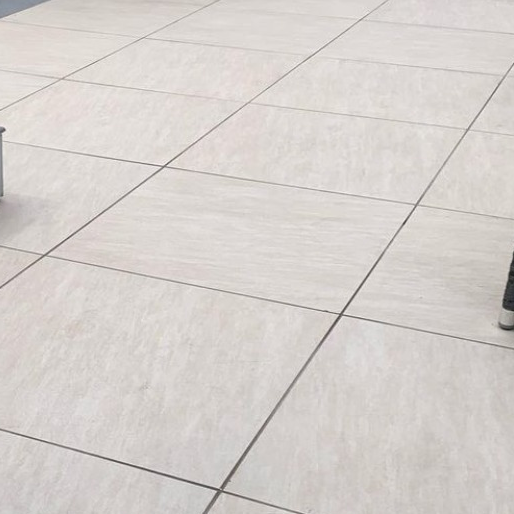 Tasos Cream Outdoor Porcelain Paving Slabs - 600x600x20 mm