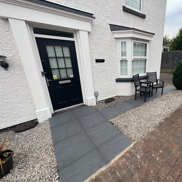 Tasos Nero Outdoor Porcelain Paving Slabs - 600x600x20 mm