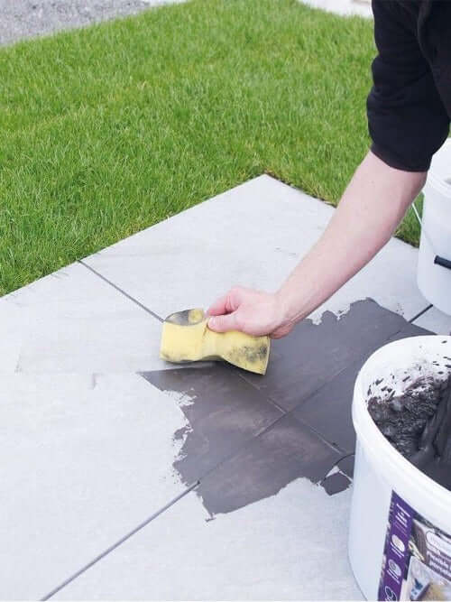 Grouting on sale paving slabs