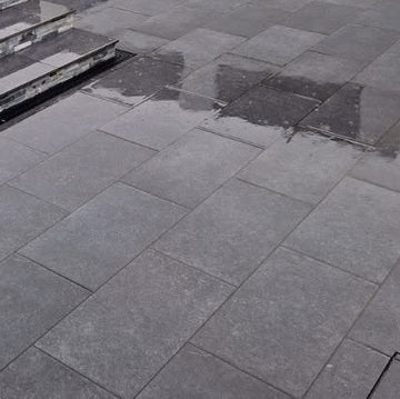 Adriatic Carbon Italian Outdoor Porcelain Paving Slabs - 900x450x20 mm