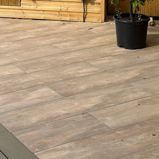 Alps Oak Wood Effect Outdoor Porcelain Paving Slabs - 1200x300x20mm