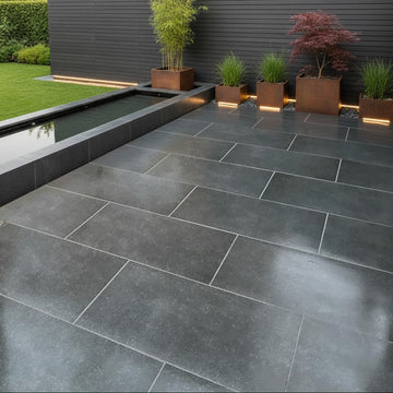 Bari Black Outdoor Porcelain Paving Slabs - 900x600x20 mm