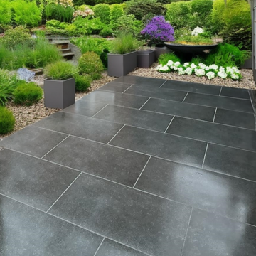 Bari Black Outdoor Porcelain Paving Slabs - 900x600x20 mm
