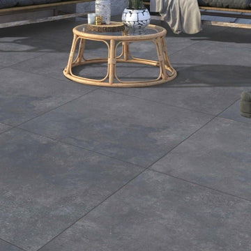Bella Anthracite Outdoor Porcelain Paving Slabs - 900x600x20 mm