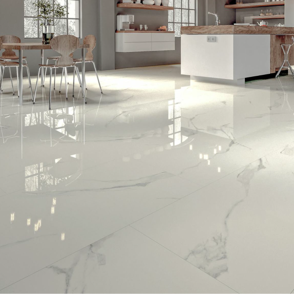 Bianca Statuario Polished Wall&Floor Porcelain Tile-600x600mm