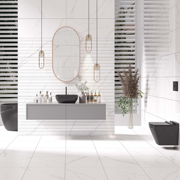 Bianca Statuario Matt Wall&Floor Porcelain Tile-600x600mm