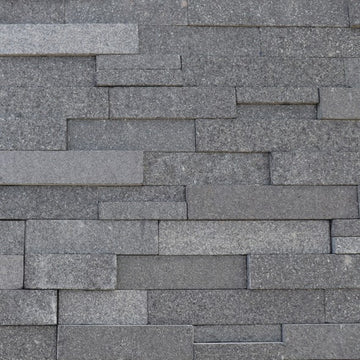 Black Granite Natural Split Face Wall Cladding 150x600 mm
