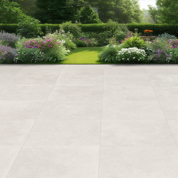 Brava Bone Outdoor Porcelain Paving Slabs - 800x800x20mm