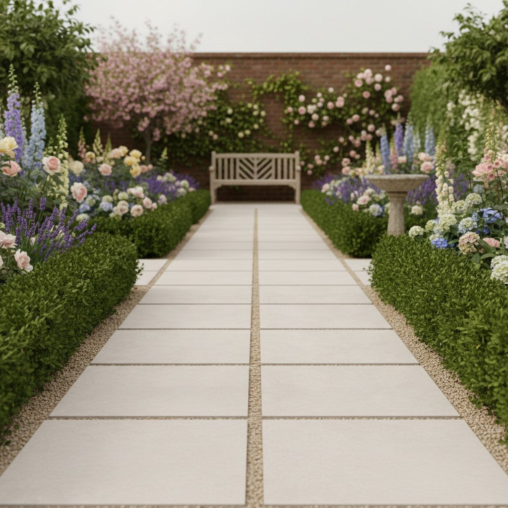 Brava Bone Outdoor Porcelain Paving Slabs - 900x600x20 mm