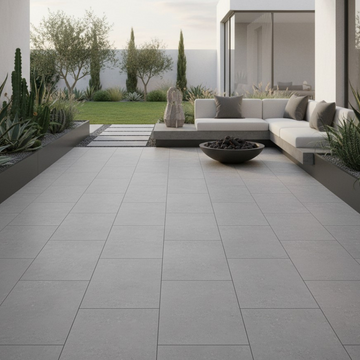 Brava Grey Outdoor Porcelain Paving Slabs - 900x600x20 mm