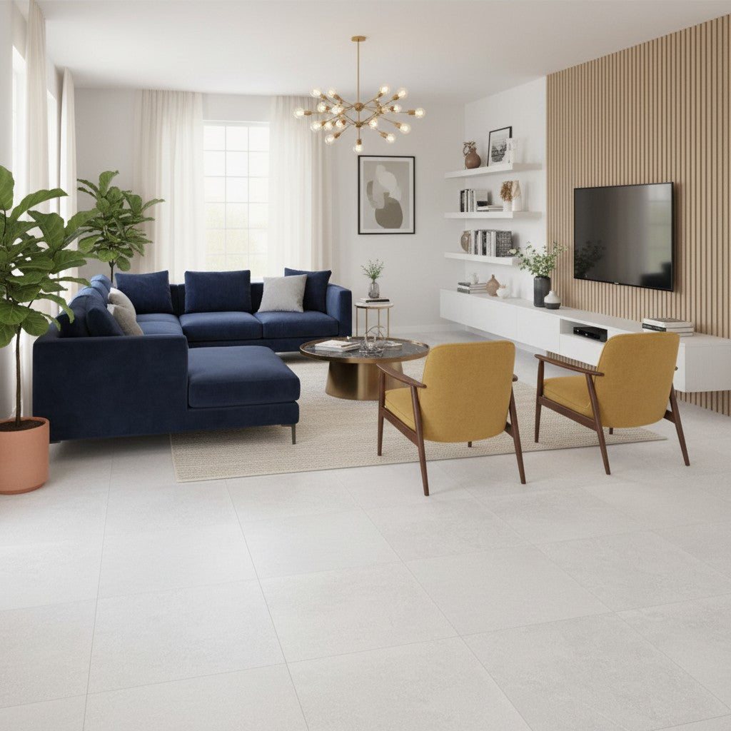 Brava Off White Wall&Floor Porcelain Tile - 600x600mm